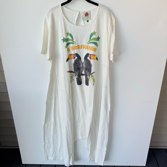 NWT FARM Rio A Brasileira Off White Jersey Jumpsuit size small - Picture 2 of 8